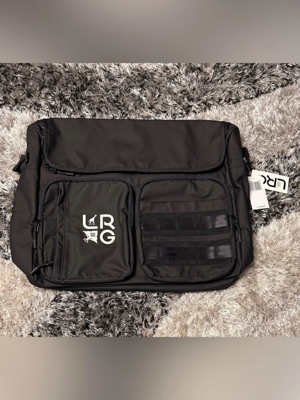 LRG Black Showcase Utility Messenger Crossbody Shoulder Bag NWT